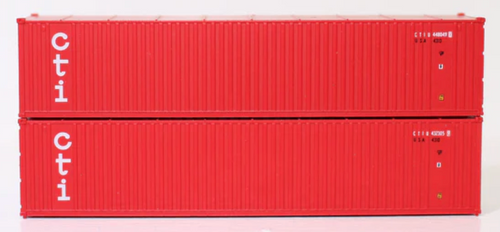JTC 405602 CTI 40' Container N scale 2-pack