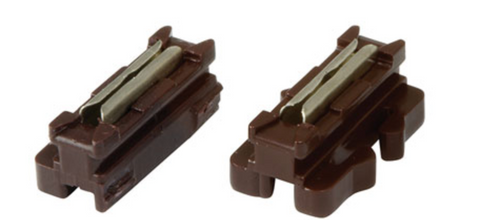 Kato 24-820 Half JoinersBrown pkg(20) - Fits No. 4 Electric Turnout Only