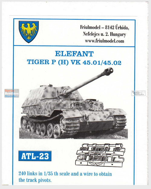Friulmodel ATL-23 Elefant Tiger P Track Links