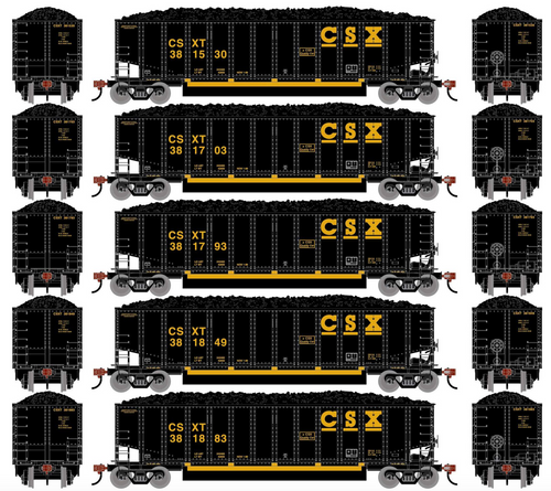 Athearn 2294 CSX BethGon Coalporter 5-car Set HO