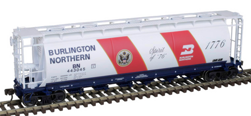 Atlas 20007232 Burlington Northern Bi-Centennial 6-bay Cylindrical Hopper #443045 HO