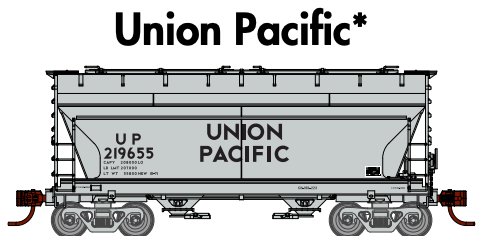 Athearn RTR 93997 Union Pacific ACF 2970 Covered Hopper #219687 HO scale
