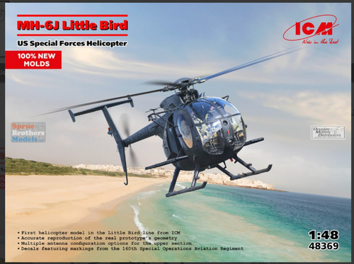 ICM 48369 MH-6J Little Bird US Special Forces Helicopter 1:48