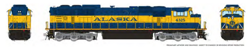 PRE-ORDER Rapido 1048001 Alaska RR SD70MAC #4318 DC HO