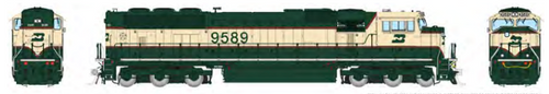 PRE-ORDER Rapido 1048005 Burlington Northern "Executive Scheme" D70MAC #9589 DC HO