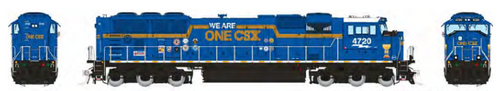 PRE-ORDER Rapido 1048027 CSX "We Are One" SD70AC Rebuild #4720 DC HO