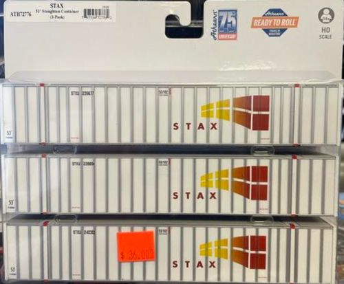 Athearn 72776 STAX 53' Container 3-pack HO