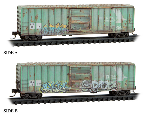 Micro-Trains 025 44 931 EEC Ex-Berlin Mills 50' Rib Side Box Car #3017 Ex-Per Diem #5 N scale