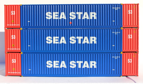 JTC 953051-3 Sea Star 53' Container 3-pack HO