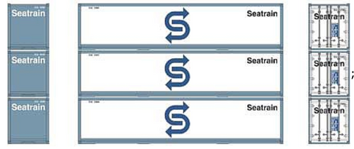 Athearn 27166 40' Sea Train Containers HO