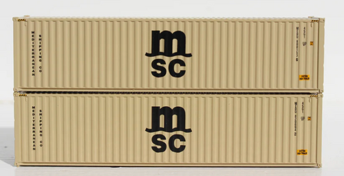 Jacksonville Terminal 405080 MSC 40' Container 2-pack N scale