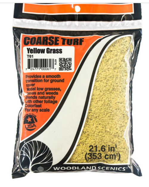 Woodland Scenics T61 Coarse Turf Yellow Grass