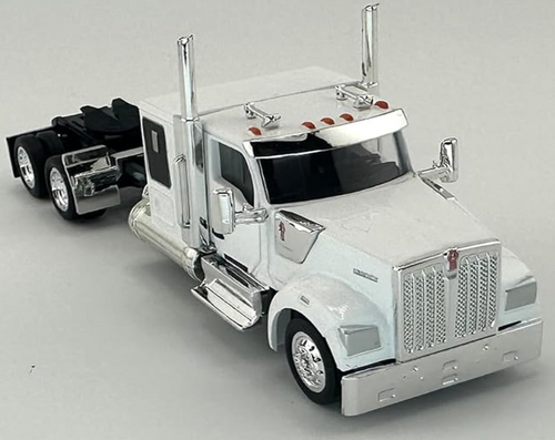 HLP 990073 KW W990 White Flat Top Sleeper Cab HO