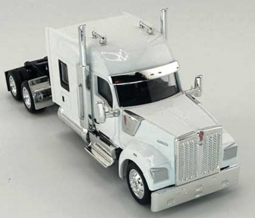 HLP 990075 Kenworth W990 White Stand-up Sleeper HO