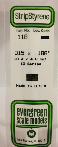 Evergreen 118 .015 x .188" strp