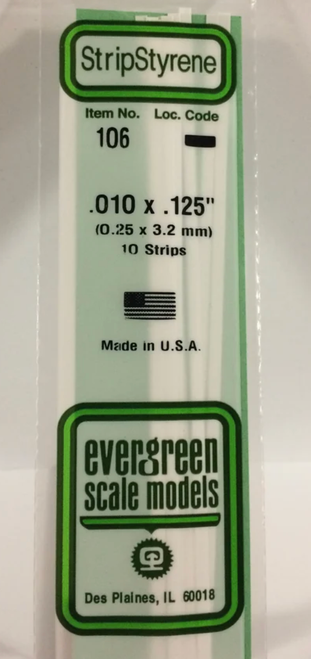 Evergreen 106 .01 x .125" strip