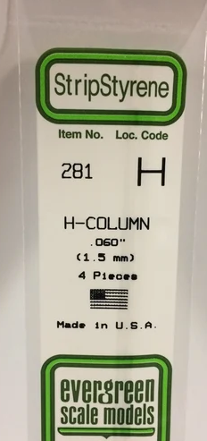 Evergreen 281 .06" H-Column