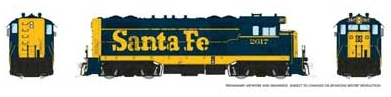 Rapido 70616 ATSF CF7 w/ Round Cab (DC/DCC/Sound): AT&SF - Yellow Pinstripe: #2630 HO