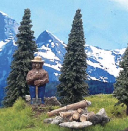 Grand Central Gems 295-SMKY01 Smokey Bear with 3 trees