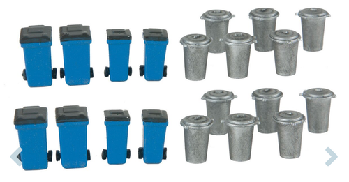 Walthers 949-4127 Garbage Cans & Recycling Bins HO