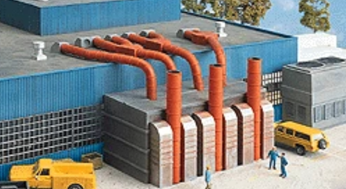Walthers 933-3503 Air Filter Building & Ductwork HO