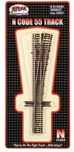 Atlas 2051 #5 RH Turnout Code 55 N Scale