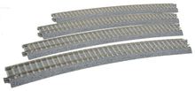 Kato 2-241 28 3/4" radius Superelevated Curved Uni-Track Concrete Ties HO 4-pack