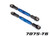 Traxxas 3643X Camber links, front (TUBES Blue-anodized, 7075-T6 aluminum, stronger than titanium) (83mm) (2)/ rod ends (4)/ aluminum wrench (1) (#2579 3x15 BCS (4) required for installation)