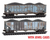 MT 983 05 085 Bessemer & Lake Erie Ex-Rock Island Weathered 3-bay Hoppers 2-pack N scale
