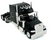 HO Logistics Replicas 589095 Peterbilt 589 Black Stand-up Sleeper HO