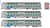 Rapido 545003 Metra Burlington Northern Logo  Gallery Commuter Cars 3-car set SET #1 1-Cab, 2-Coaches)