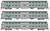 Rapido 545002 Burlington Northern Gallery Commuter Cars 3-car set SET #2 (3-Coaches) N scale