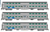 Rapido 545005 Metra Burlington Northern Logo Gallery Commuter Cars 3-car set SET #3 (3-Coaches) N scale