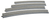 Kato 2-251 31 1/8" radius Superelevated Curved Uni-Track Concrete Ties HO 4-pack