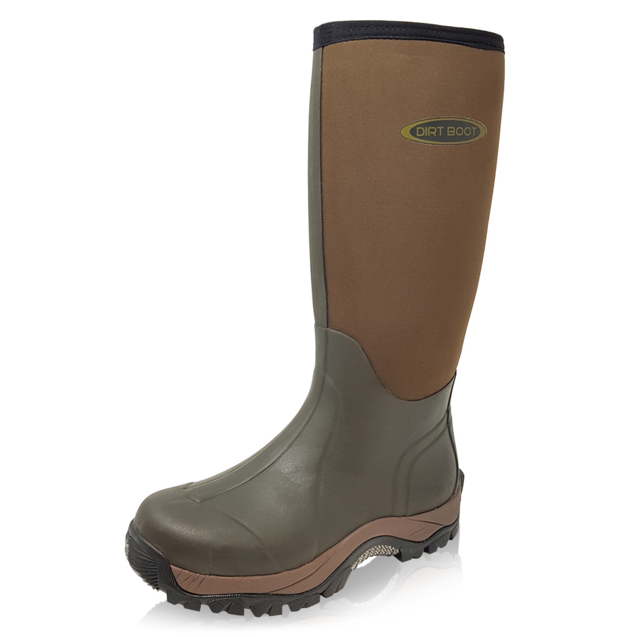 Dirt Boot® Neoprene Rubber Wellington Muck Boot Pro-Sport™ Hunt Zip Tall Green 