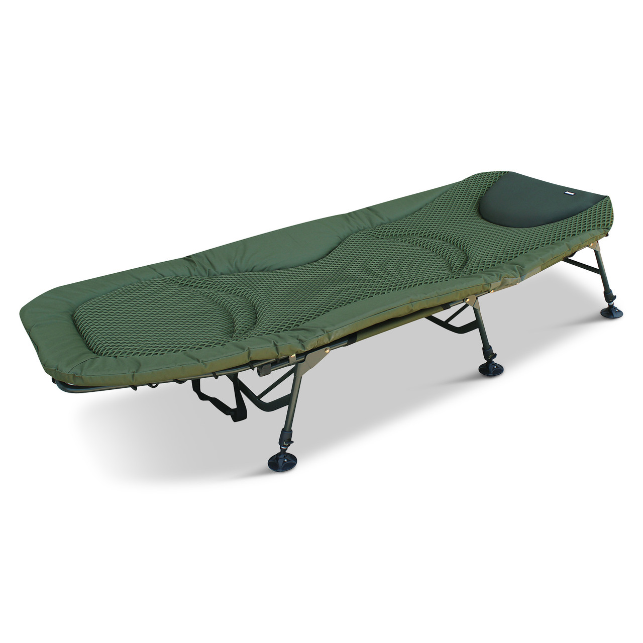 Abode 3D Comfort Air-Mesh Carp Fishing Camping 6 Leg Bedchair Bed