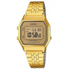 Casio Ladies Mid-Size Gold Tone Digital Retro Watch LA-680WGA-9