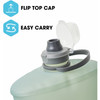 HydraPak Stow (1L, 32oz) - Collapsible Water Bottle - Ultralight & Packable Travel Bottle, Flexible Ski, Hike, Bike or Climb Squeeze Flask - Sutro Green