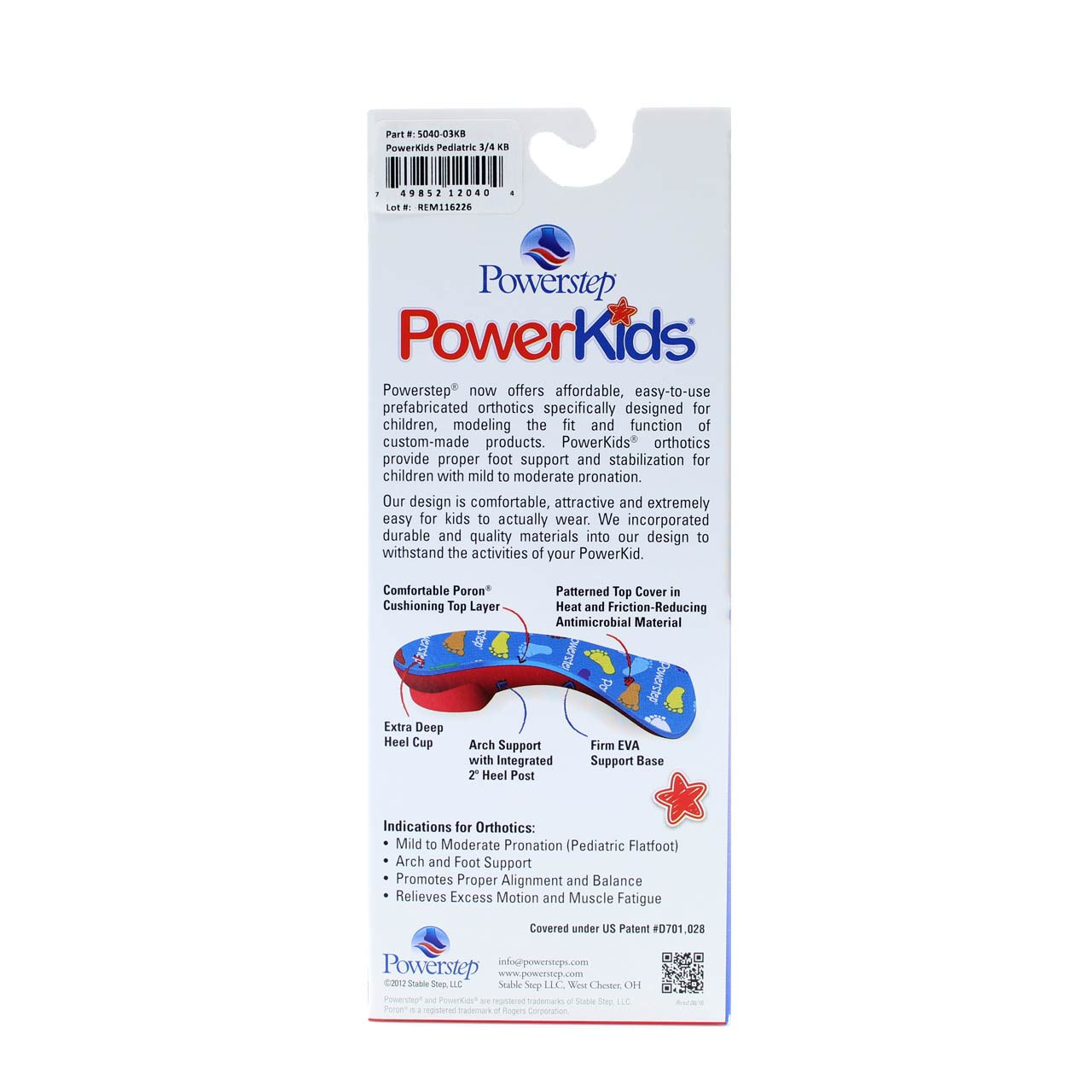 powerstep powerkids pediatric orthotics