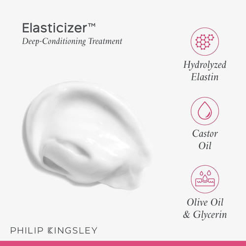 PHILIP KINGSLEY Elasticizer Deep-Conditioning Hair Mask Repair Treatment for All Hair Types Deeply Conditions Adds Bounce and Shine, 16.9 oz