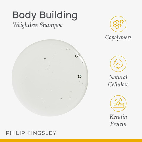 PHILIP KINGSLEY Body-Building Weightless Shampoo Volumizing for Fine Limp Flat Flyaway Hair, Adds Volume, Lifts, and Shine, 33.8 oz