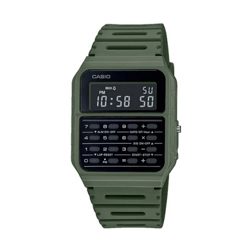 Casio CA-53WF-3B Calculator Green Digital Mens Watch
