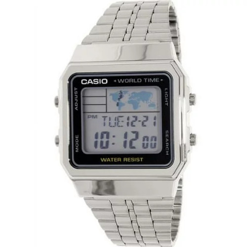 Casio Men's A500WA-1ACF Classic Silver- blackTone Watch