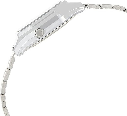Casio Ladies Mid-Size Silver Tone Digital Retro Watch LA-680WA-7
