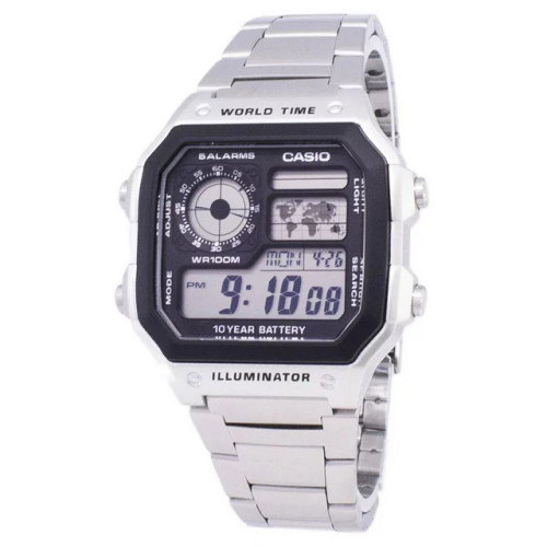 Casio Men's AE-1200WHD-1A silver 10 Year Battery Watch