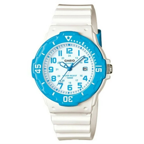 Casio LRW-200H-2B Women's Watch Analogue Quartz Resin, Blue/White, Strap