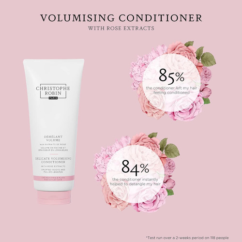 Christophe Robin Delicate Volumizing Conditioner With Rose Extracts for Thin, Fine, and Flat Hair 6.7 fl. oz