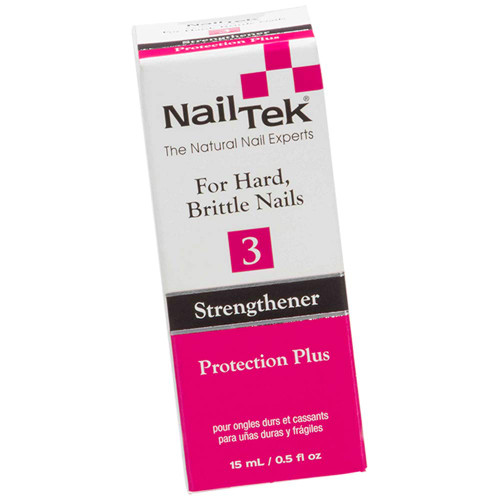 Nail Tek Protection Plus 3, Nail Strengthener for Hard and Brittle Nails, 0.5 oz