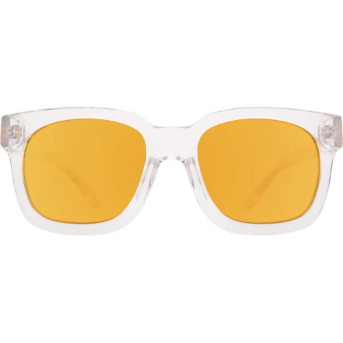 SPY Women Sunglasses Shandy Crystal - Gray/Gold Mirrored Square 52-20-147
