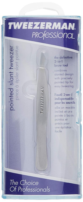 Tweezerman Pointed Slant Tweezer, Stainless Steel